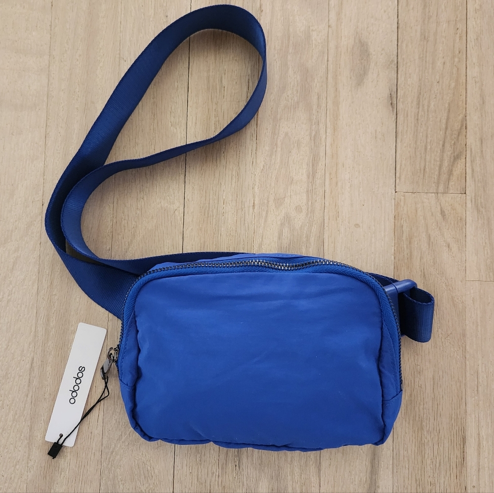 NWT Ododos Unisex Blue Fanny Pack Belt Bag Crossbody Bag With Compartments